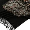 Woman Winter Warm Embroidery Floral Scarf Pashmina Shawl Tassel Scarves Fashion Long Wrap Solid Cashmere Like Mulffer 190*90Cm