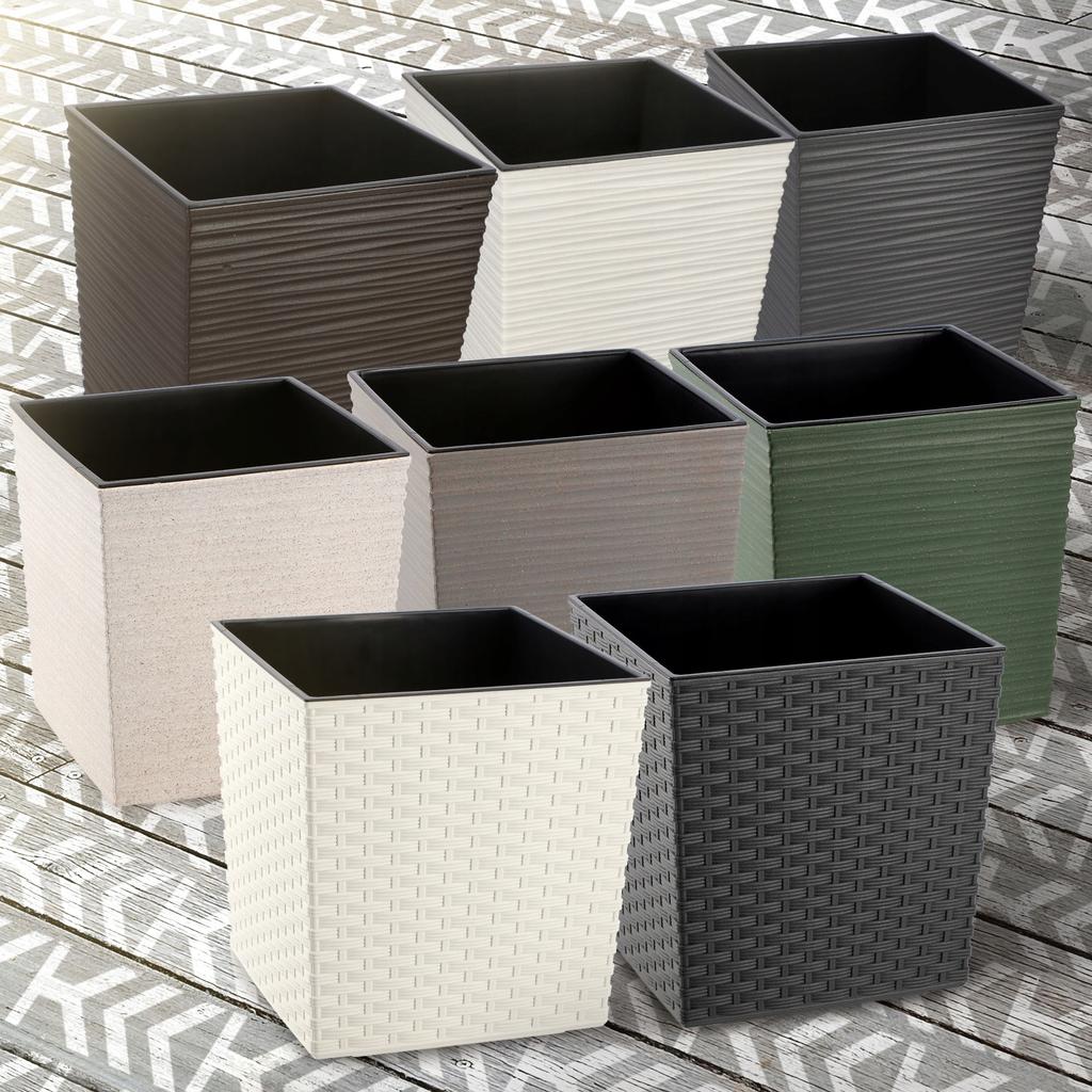 KADAX Doniczka Donica Ogrodowa Wkład szara 19cm