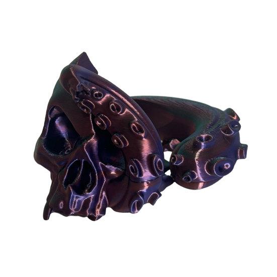 Gaming Controller Stand, 3D Printed Octopus Skull Controller Holder for Halloween Home Gaming Room Desk Decor, Gift for Gamers