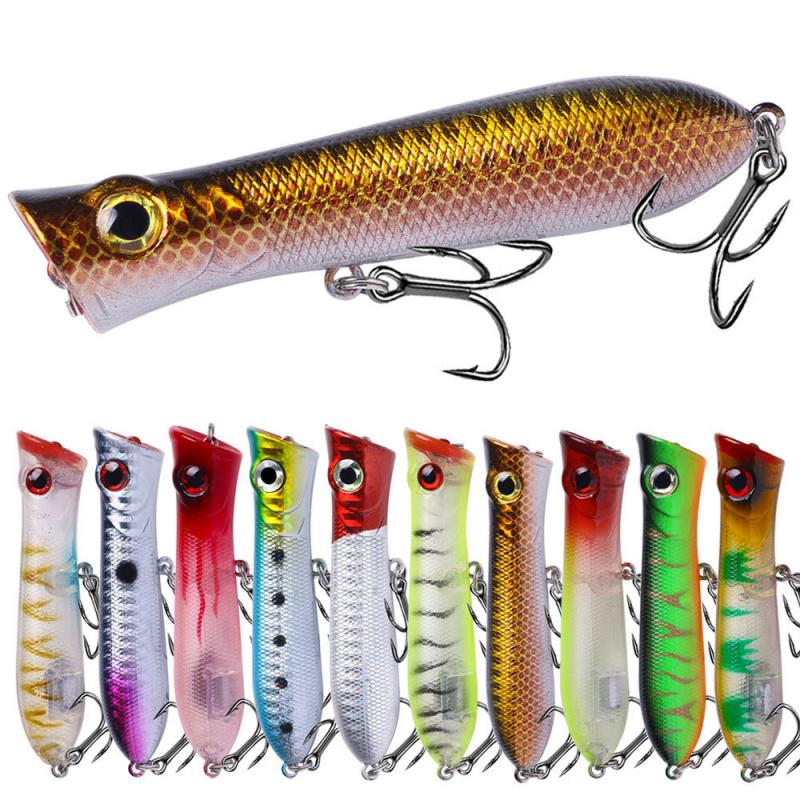New8CM 11GTopwater Wave-Action Lure10PCS Bionic artificial hard bait for largemouth bass freshwater fishing