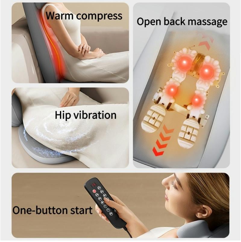 Shiatsu Volledige Lichaamsmassager met Verwarmingsmassage Stoelkussen Kneed voor Nek Rug Schouder Massagekussen Zitting Thuis Kantoor Gebruik Cadeau