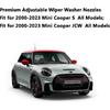 Premium Adjustable Wiper Washer Nozzles Non Heated Fit for Mini Cooper S JCW Cabrio Electric Clubman Countryman 2000- Front Windshield Washer Jet |