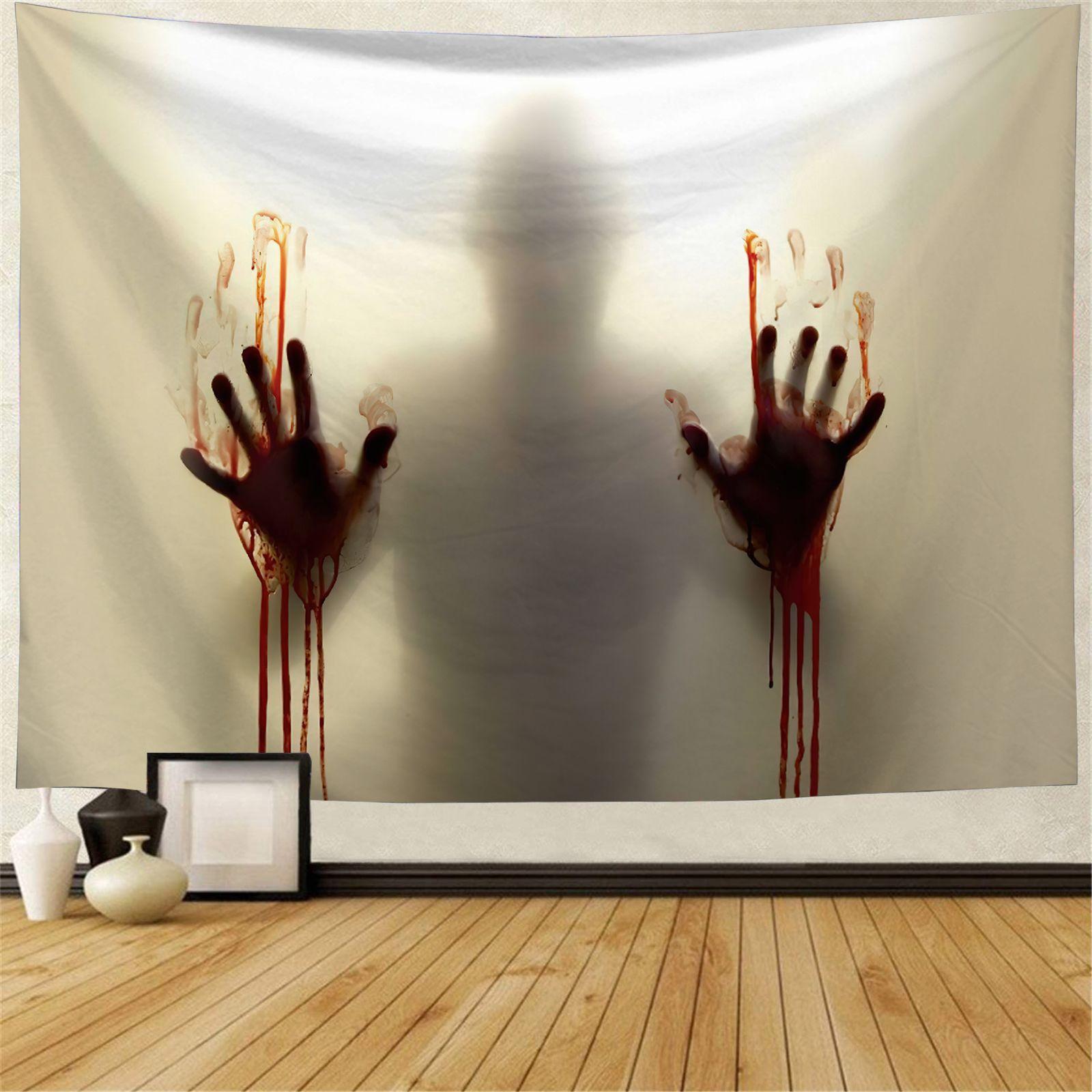 

Бохо Злой Волшебный Замок Призрак Настенный Ковер Декор Дьявол Покрывало Подушка Хэллоуин Тыква Фонарь Настенный Гобелен Tapiz 100X75CM