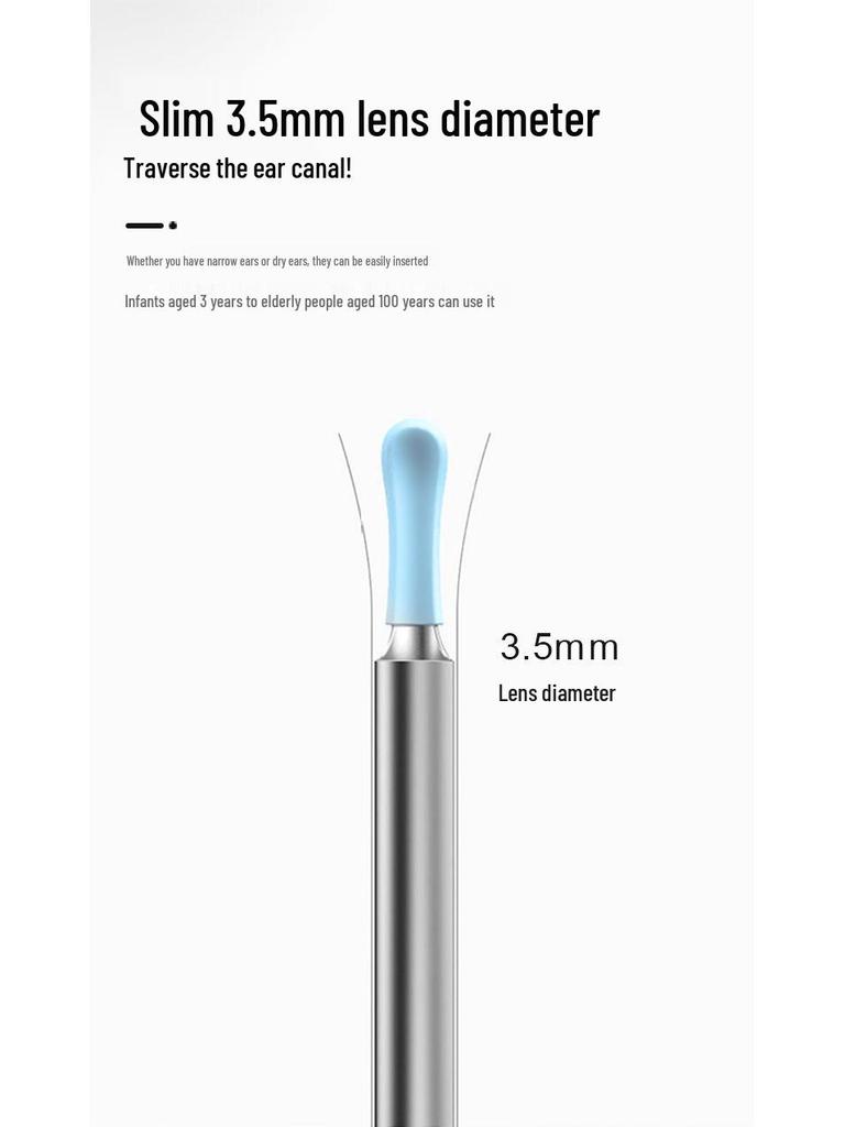 HD Smart Wireless Ear Endoscope Set with Luminous Ear Pick & 8 Accessories