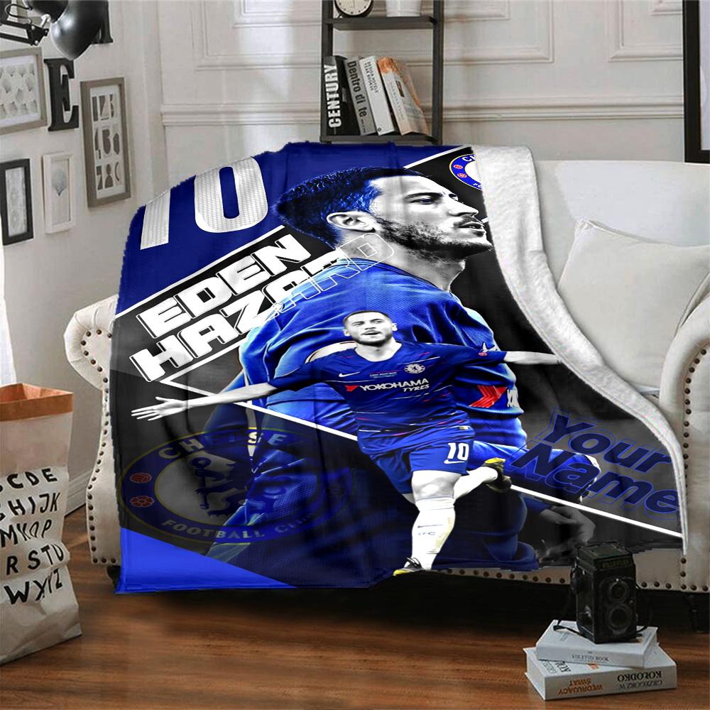 Chelsea Fc Football Player Customize Your Name Blanket Cozy Personalized Blanket Comfortable Great for Bed Office Chair Nap Chair Ideal for All Season