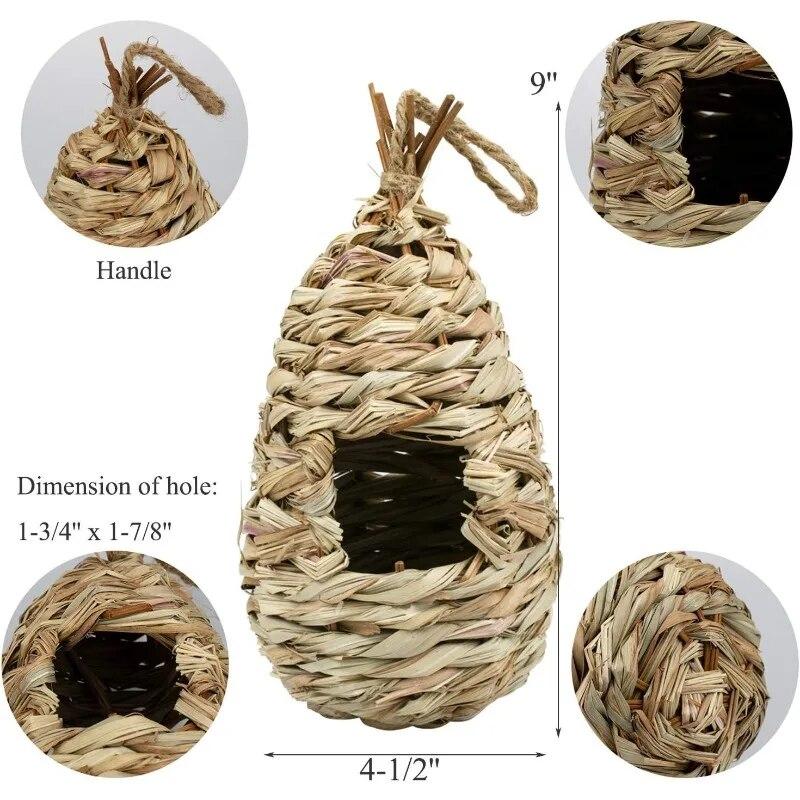 Christmas Halloween Decoration Gift Gardening Decoration Handmade Weaving Hummingbird House Hummingbird House Creative Bird Nest