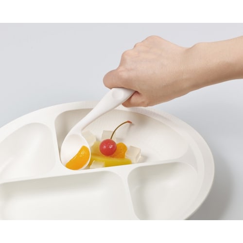 Skater Easy-Scoop Curved Neck Spoon, Cream, STCS1