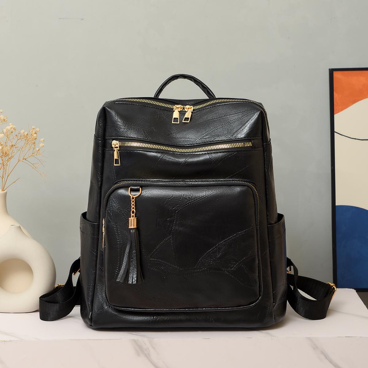 

Женский ретро-модный рюкзак из искусственной кожи с кисточками, школьный рюкзак для девочек, легкие повседневные рюкзаки для поездок на работу