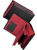 GSG Men's Carbon Leather Bifold Wallet, Popular Brand Leather, Large Capacity, 19 Card Slots, Zippered Coin Purse, Foldable Design, Perfect Gift for M