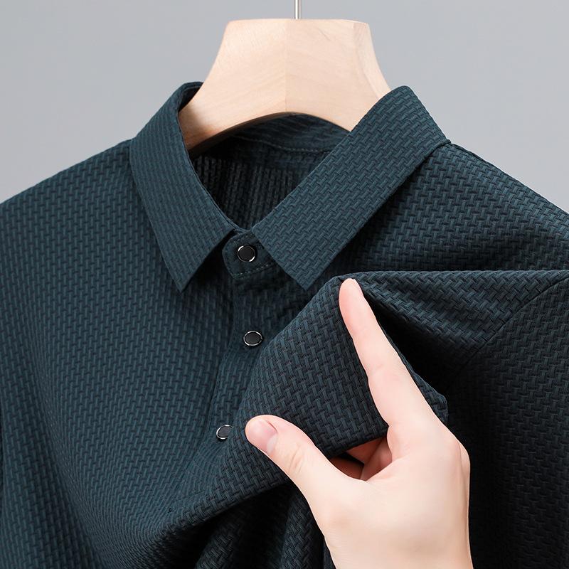 Letní novinka Pánské tričko s krátkým rukávem Chladivé a prodyšné POLO Košile Business Ležérní Top absorbující pot