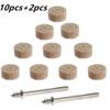 10pcs 13mm Wool Felt Polishing Buffing Round Wheel  with 2 Shanks For Dremel