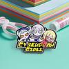 Q Version Cyberpunk Edgerunners Lucy & Rebecca Mashup Lapel Pin - Anime Fan Gift Badge