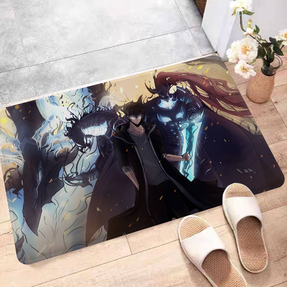 Japanese Manga Solo Leveling Bathroom Mat Non-Slip Laundry Room Mat Laundry Decor Balcony Child Living Room Toilet Rug