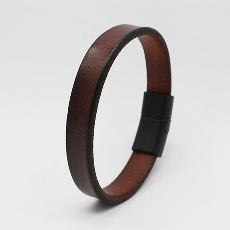 

Винтажный браслет-манжета из натуральной кожи на шнурке для руки, запястья, браслет, мужской, женский, панк, браслет, парные украшения, подарок 20cm коричневый