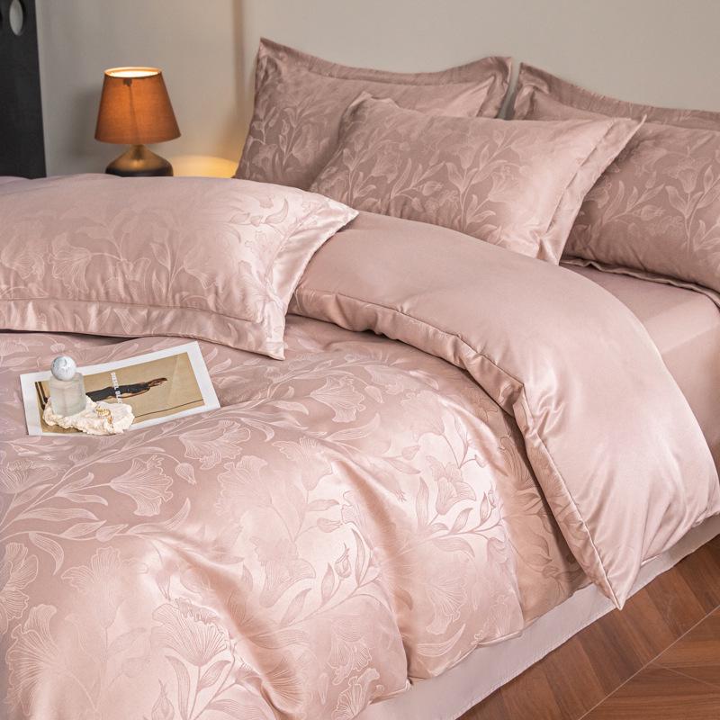 2026 Luxury Silk & Cotton Jacquard Bedding Set - Soft, Skin-Friendly & Comfortable