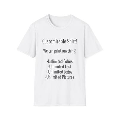 Customizable Unisex T-Shirt - Personalized Tee, Softstyle Shirt, Custom Design