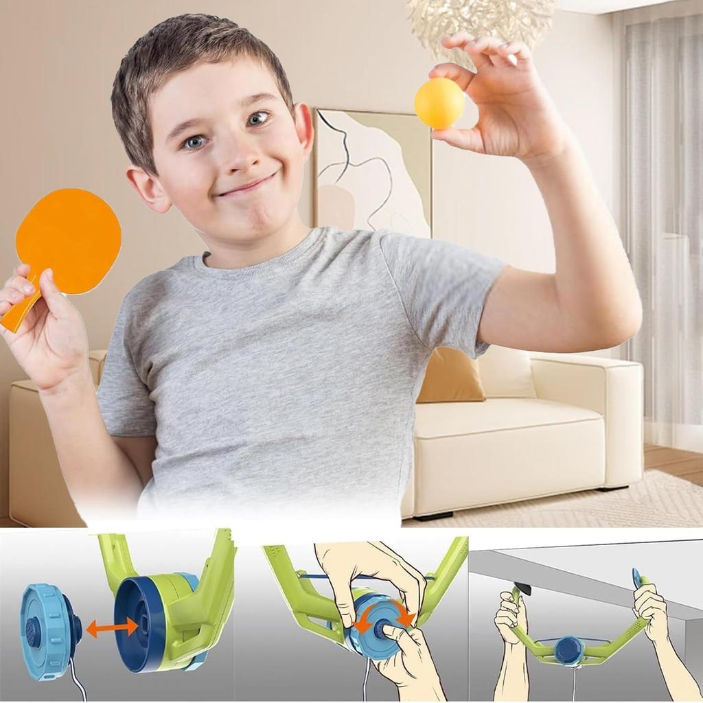 Tür Tischtennis Spiel Vorbei Über die Tür Verstellbares Türrahmen Spiel Pingpong Hängender Tischtennis Trainer Tragbares Set mit Schläger und Bällen