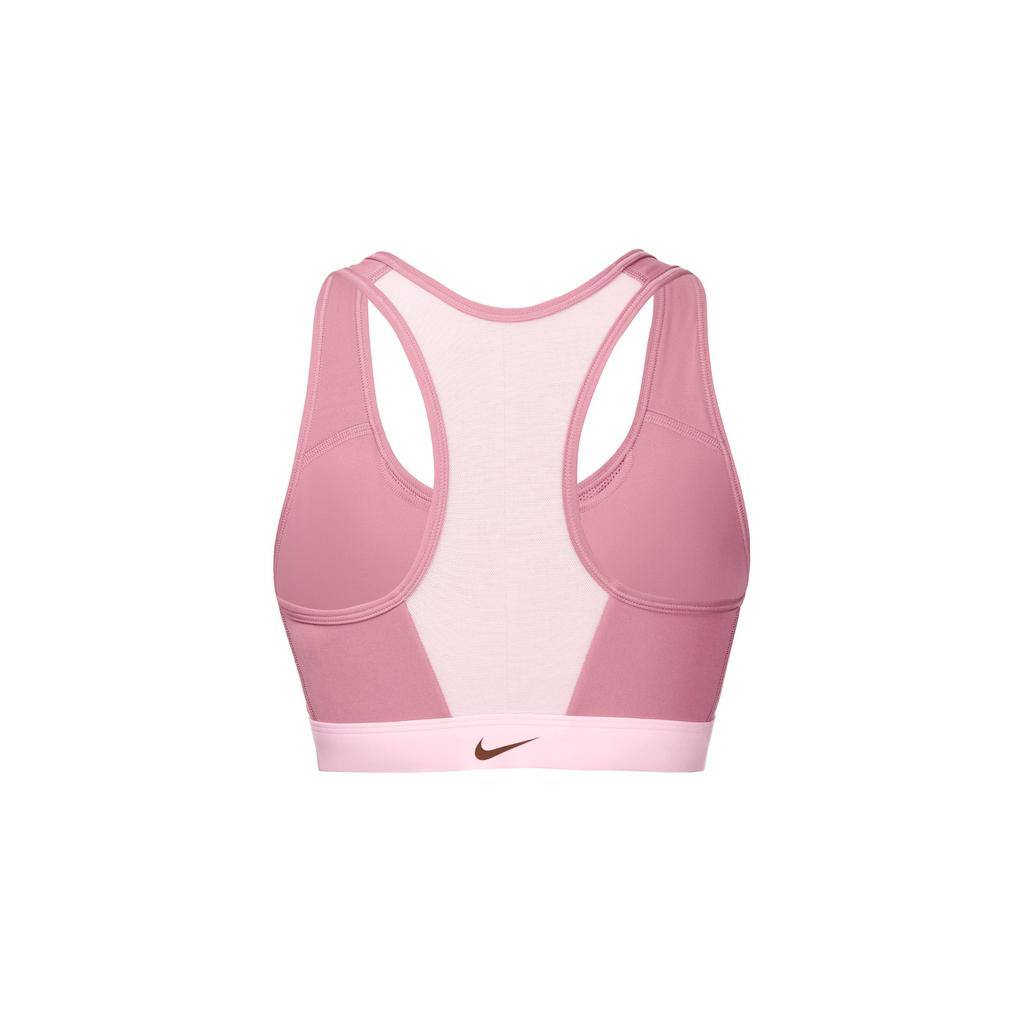 Nike Dri-Fit Colorblock Medium Support Padded Front-Zip Sports Bra Women Underwear Light-Berry FJ7721-634
