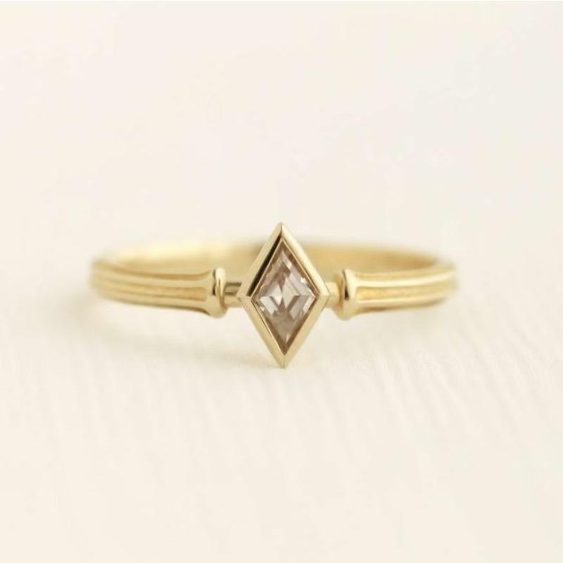 

Small fashion square zircon women s ring ins inlaid zircon jewelry 6 золотой