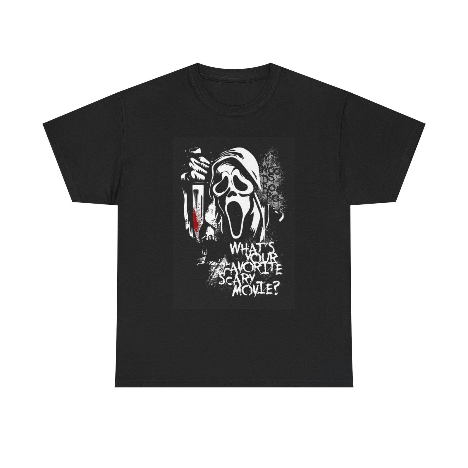 Scary Movie Graphic T Shirt Vintage Movie Retro Unisex Heavy Cotton Tee 4XL
