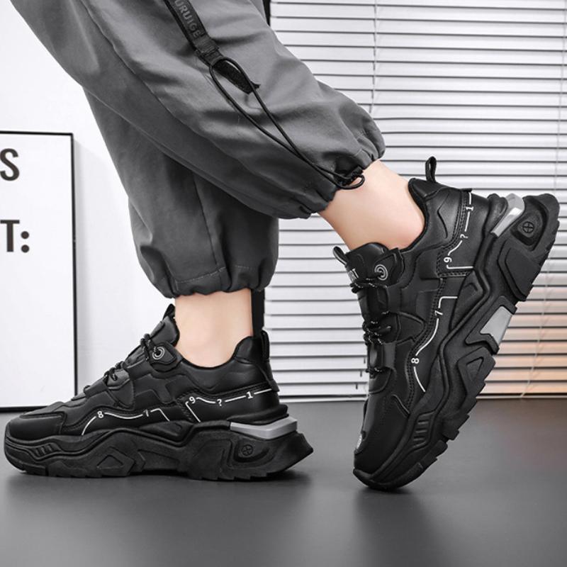 Men's Thick Soled Casual Soft Soled Sports Shoes Four Season New Outdoor Students Comfortable Running Shoes Versatile Sneakers