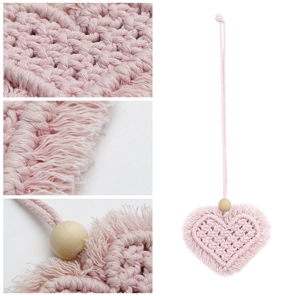 Bil Speil Hengende Tilbehør Bakspeil Interiør Ornament Håndvevd Kjærlighet Hjem Dekorasjon Anheng Valentinsgave