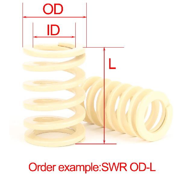 10PCS High Deflection Coil Spring Spiral Stamping Compression Mould Die Spring SWR10.5-15