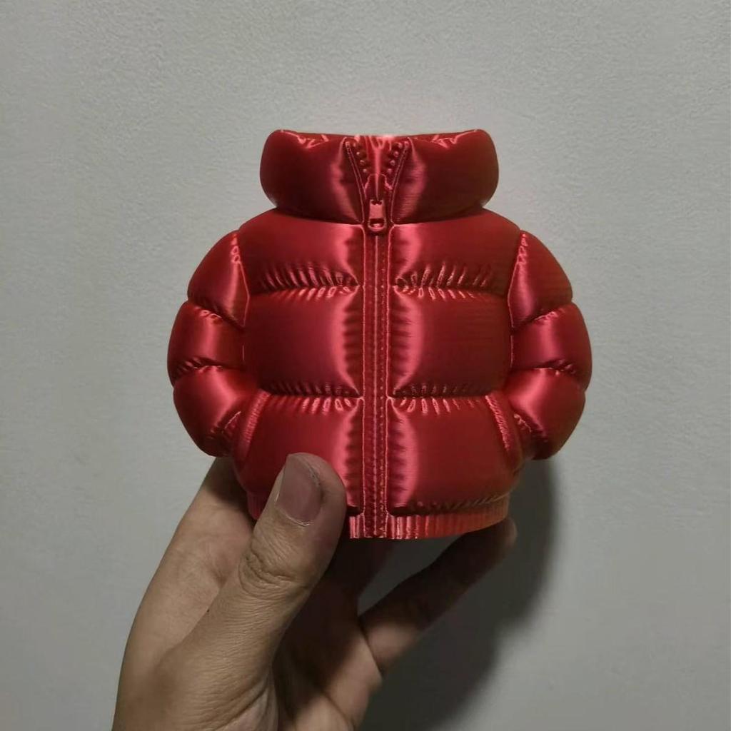 Colorful 3D Printed Down Jacket Pen Holder: Creative Storage Box & Home Toy Gift