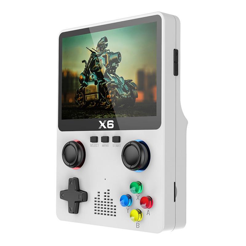 

R36S Handheld Game Console: HD PSP & GBA Emulator with Dual Joystick for Arcade & King of Fighters. White 32G, X6 Single