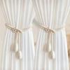 Curtain Buckle Adjustable Hand Braided Curtain Fasteners Universal Curtain Strap With Small Metal Drapes Bedroom Curtain Holder