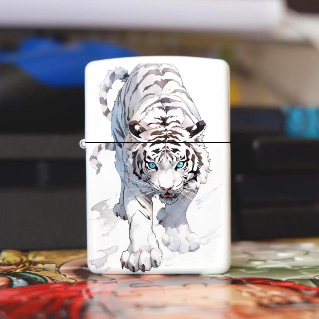 Azure Dragon, White Tiger, Vermilion Bird & Black Tortoise Kerosene Lighter – Creative Design for Douyin
