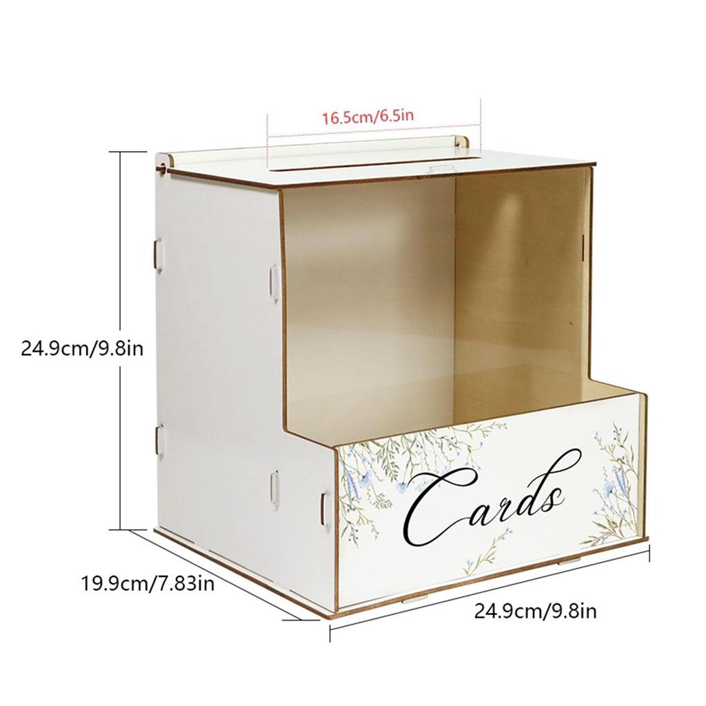 Wooden Wedding Card Box Wedding Money Box Elegant Greeting Card Box Card Holder