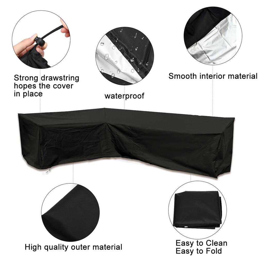 L Shape All Purpose Covers Waterproof Corner Furniture Cover For Corner Sofas And Dining Tables