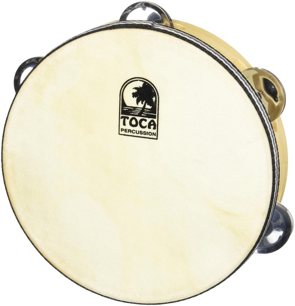 [TOCA]7-12" Single Jingle Row Wood Tambourine, With HeadT1075H