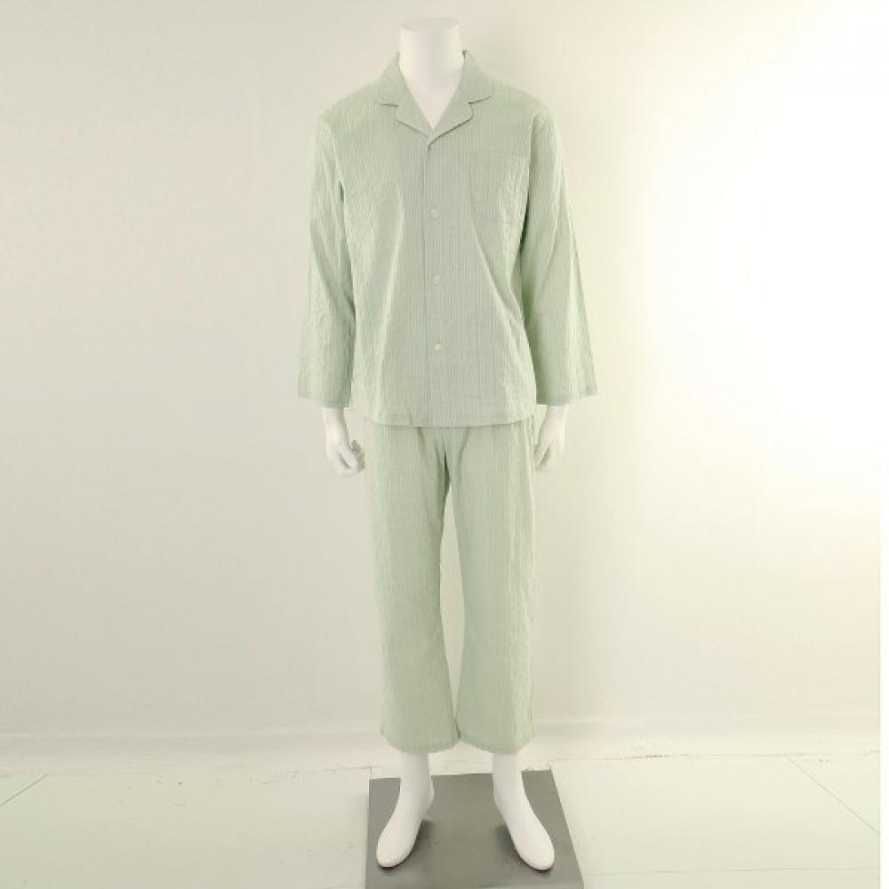 Venus Простой однотонный мужской пижамный комплект из 100% хлопка доби Vpa4311m Green (GR)/95