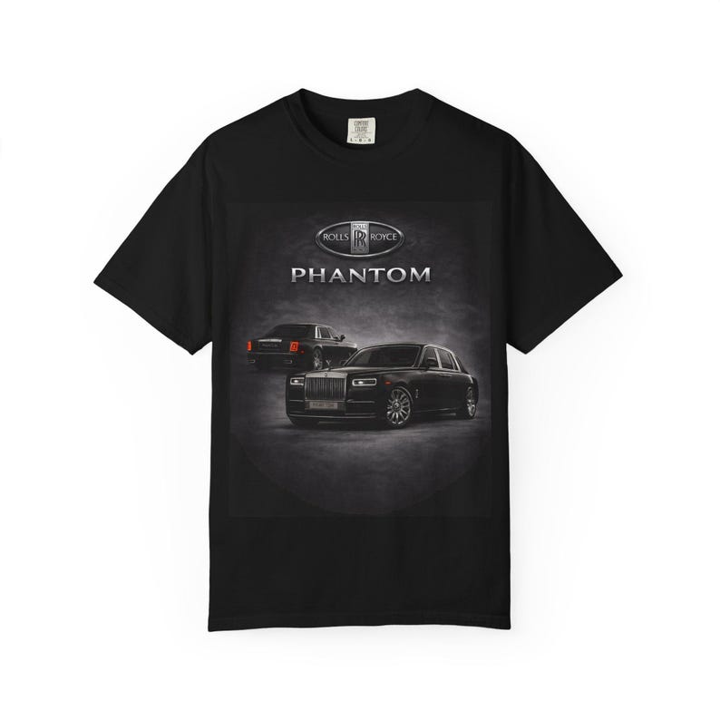

Rolls-Royce Phantom Luxury Car Front View Graphic Oversized Streetwear T-Shirt Top for Luxury Car Enthusiasts & Rolls-Royce Collectors XXXL