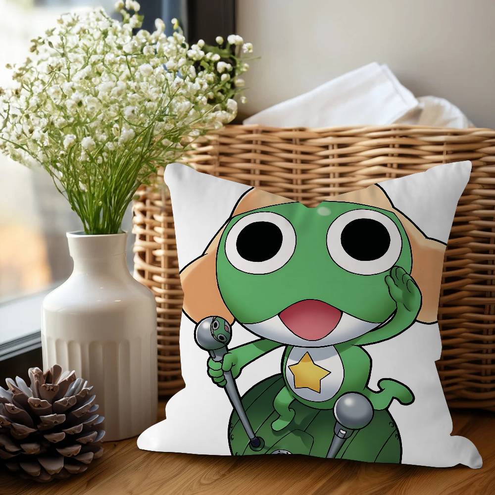 

ANMIE Funny K-Keroro Gunsou Frog Pillow Anime Pillow Sofa Bed Head Pillow Cover Cushion Cover 45x45 Cm Fashion 16x16Inch