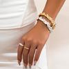 IngeSight.Z Creative Irregular Concave Convex Surface Bracelet for Women Vintage Gold Color Open Wide Bangles Party Jewelry Gift