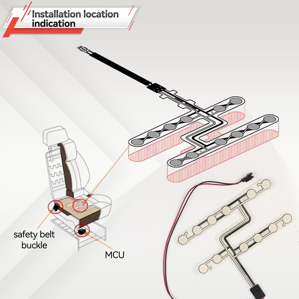New 1Pc Universal Car Seat Pressure Sensor Safety Belt Warning Reminder Pad Car Occupied Seated Alarm Accessory Pressure Sensor