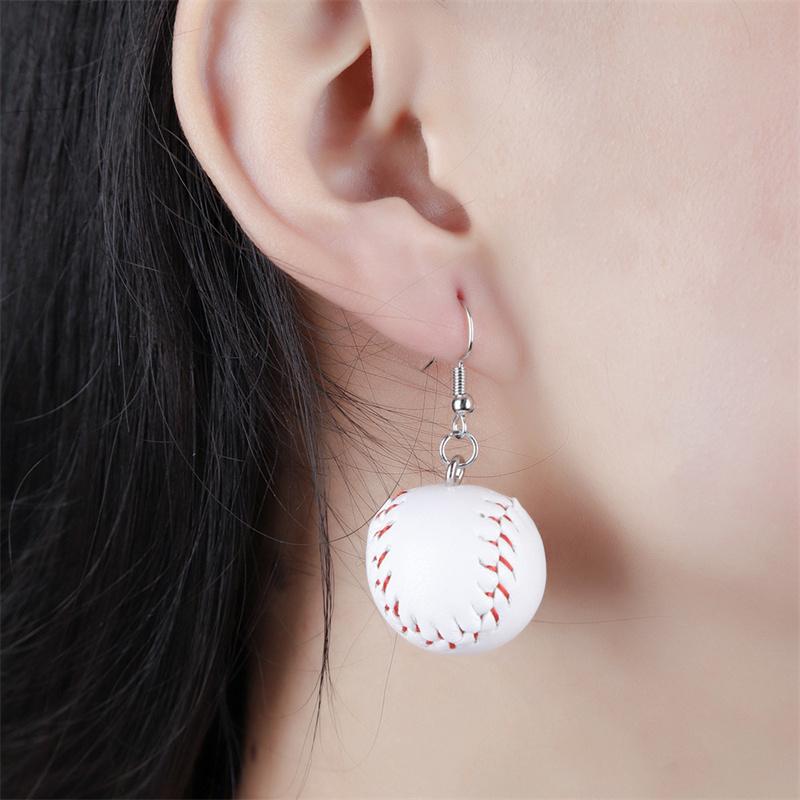 Cercei Stud Simulare Baseball Stil Sportiv Creativ Femei Personalitate Simplă Cercei Asimetrici Baseball