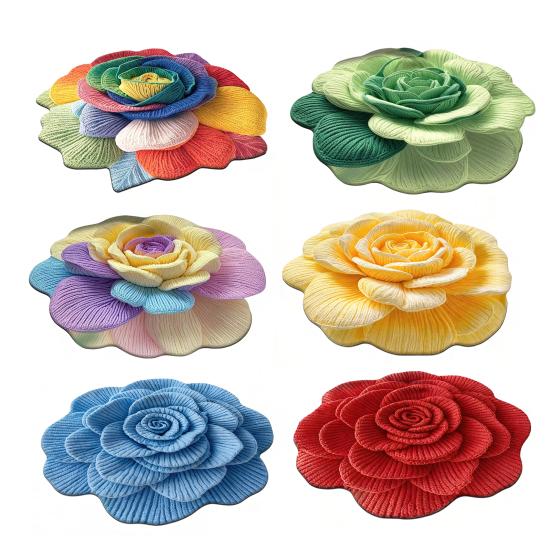 Tappeto da Pavimento Floreale 3D Tappeto Realistico con Fiori per Soggiorno Antiscivolo Assorbente Tappeto da Bagno Tappeto per Camera da Letto Sala Giochi Cucina