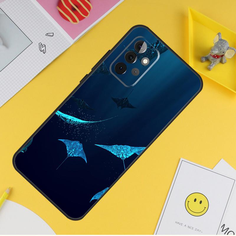 Zvířecí manta pro Samsung Galaxy A14 A34 A54 A12 A32 A52 A51 A71 A53 A33 A13 A15 A25 A35 A55 Pouzdro na telefon