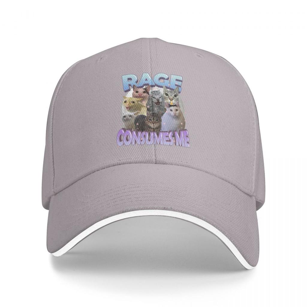 Baseball Caps Rage Consumes Me Absurd Cat Meme Retro Customized Unisex Sport Spring Caps