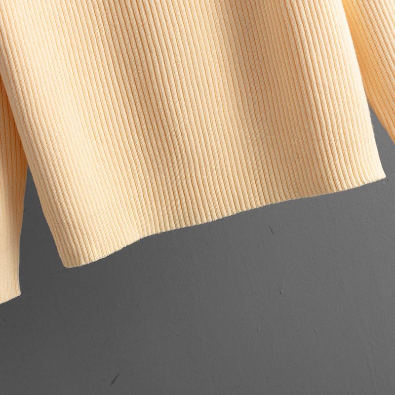 Women's Autumn And Winter Plus Size Sweater Half High Neck Solid Color Knit Top Sweater