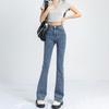 American Retro High-Waist Micro Flare Jeans - Women's Slimming Bell Bottom Pants for Spring & Autumn