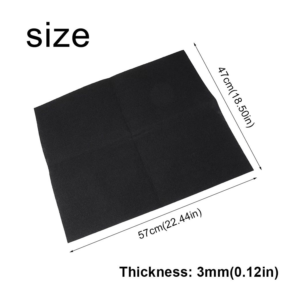 1 Stück Neuer Kohlenstoff-Dunstabzugshaubenfilter 3 mm 57x47 cm Kohlefiltergewebe Universeller Reinigerfilterstoff Reiniger Zubehör