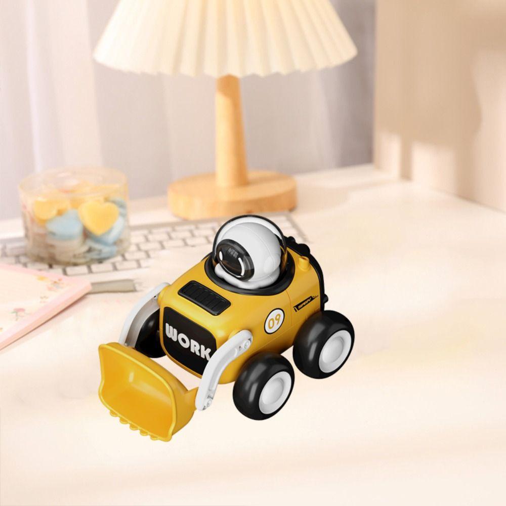 Excavator Childrens Cartoon Toy Car Bulldozer Whistle Astronaut Inertial Car  Summer Beach