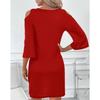 EastRogue Women's Fashion Summer Spring Flower Pattern Print 1/2 Sleeves O-Neck High Waist Casual Dresses
