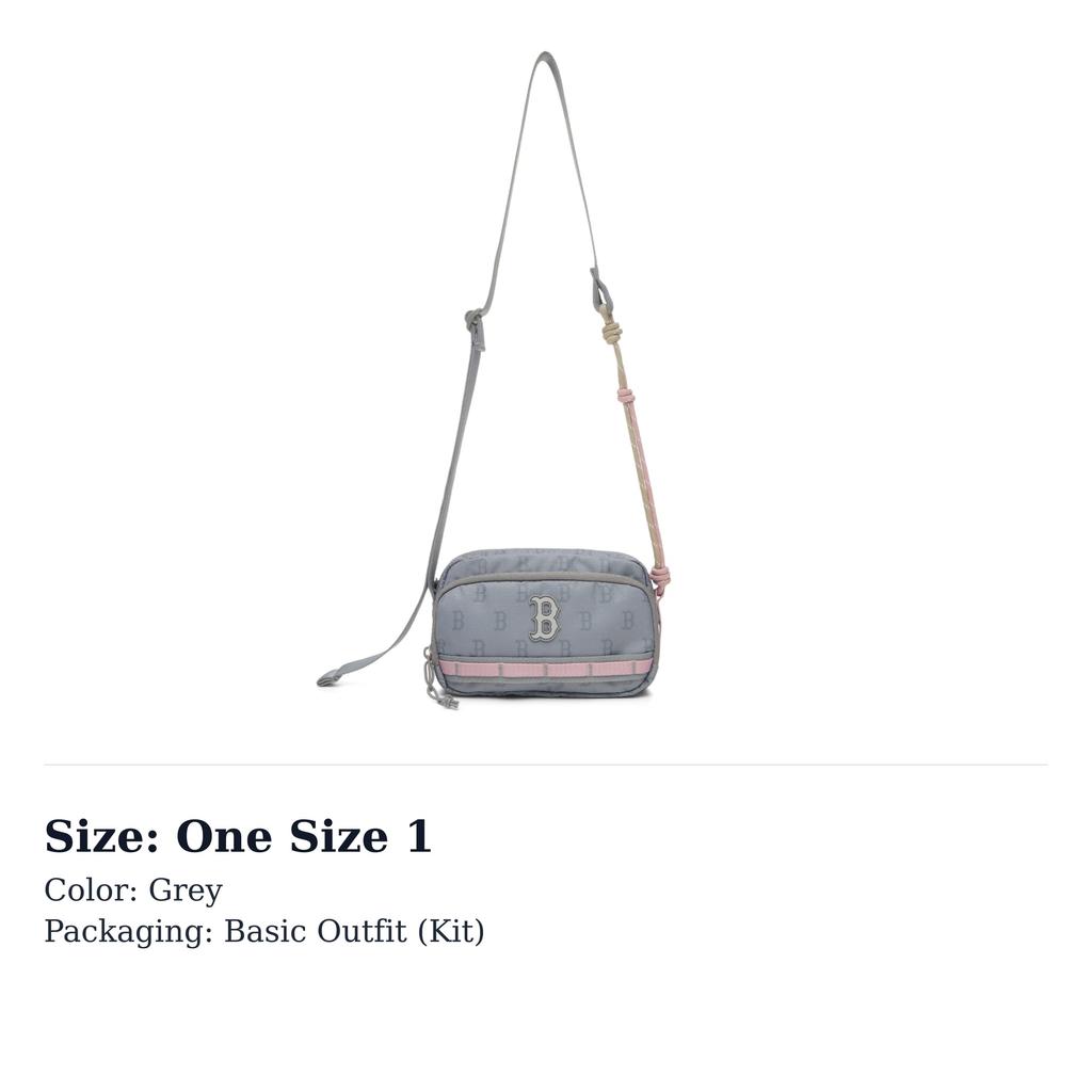MLB Monogram Collection Boston Red Sox Polyester Crossbody Bags Women's Gray 3ACRM045N-43GRL