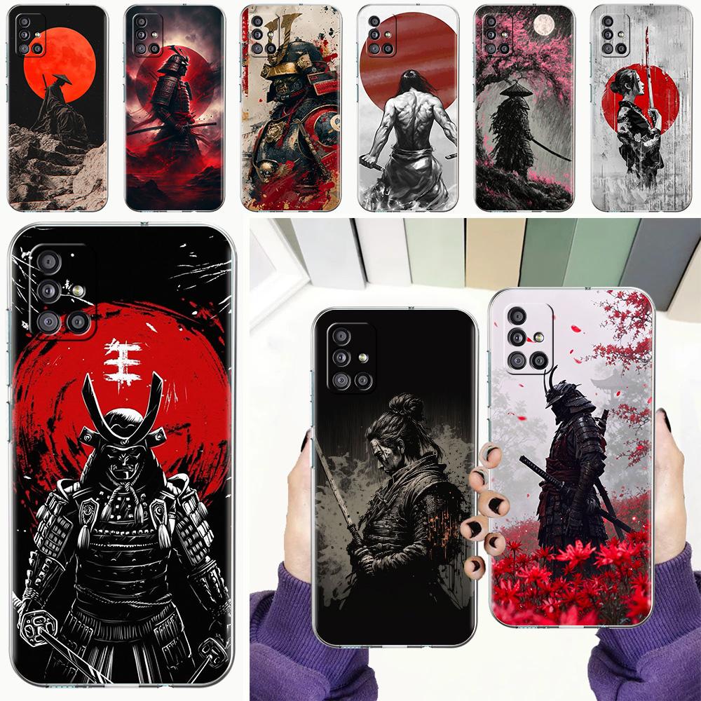 Case For Samsung A15 A13 A35 A55 A51 A71 A41 A31 A21S A03S A05 A17 A23 A25 A33 A53 A73 5G A07 4G Cover Japanese Bushido Samurai